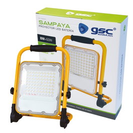 GSC Evolution Projecteur LED Sampaya 8W 6500K avec batterie et sortie USB