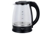 Argon Bouilloire Noire LED Borosilicate 1,8 L Métal Verre Plastique 22x24,5x16 cm (Set de 6)