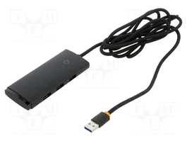 BASEUS Hub USB avec 4 ports USB-A et 1 port USB-C, Noir