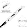 WOLFPACK LINEA PROFESIONAL Lot de 5 lames de scie sauteuse pour bois, coupe grossière, 180 mm