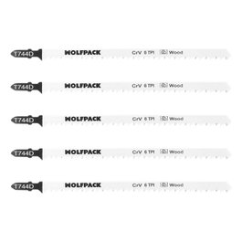 WOLFPACK LINEA PROFESIONAL Lot de 5 lames de scie sauteuse pour bois, coupe grossière, 180 mm