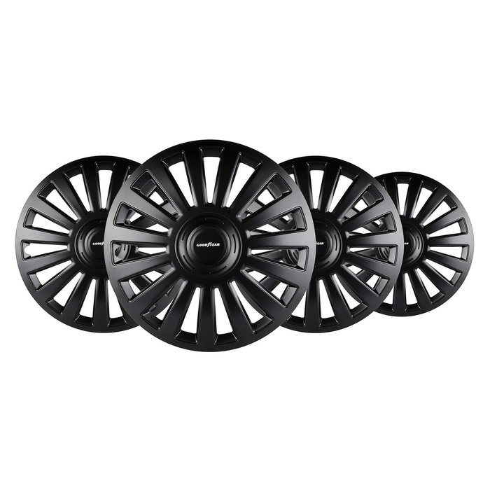 Melbourne Tapacubos Noir 15" GOD9068 Jeu 4 Enjoliveurs Acier Melbourne Tapacubos Noir 15" GOD9068 Jeu 4 Enjoliveurs Acier