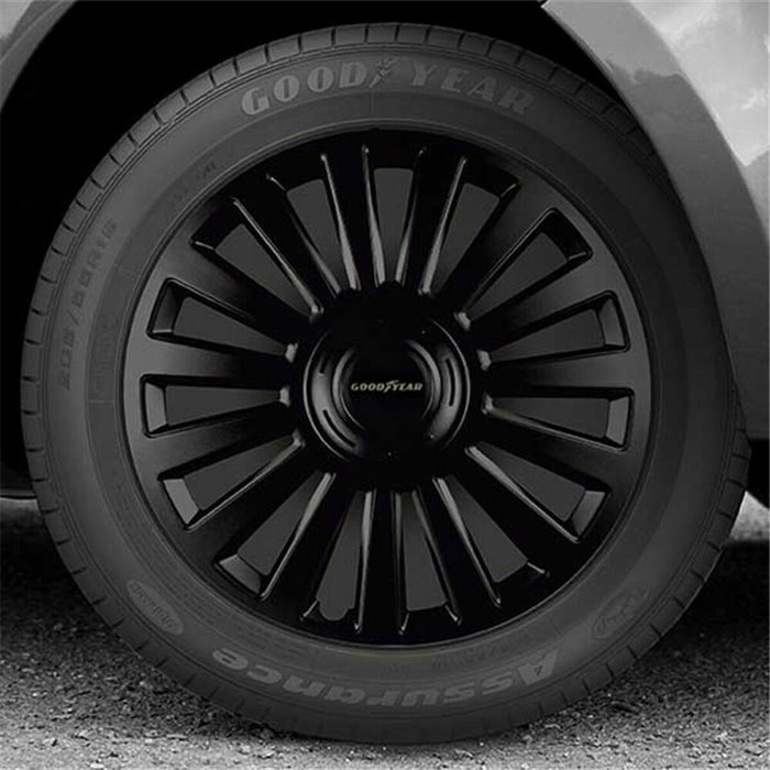 Melbourne Tapacubos Noir 15" GOD9068 Jeu 4 Enjoliveurs Acier Melbourne Tapacubos Noir 15" GOD9068 Jeu 4 Enjoliveurs Acier