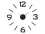 Giftdecor Horloge Autocollante 60 cm Noir Brillant Plastique EVA PET PP (Set de 12)