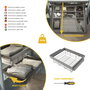 Emuca Kit tiroir en fil métallique et rack ajustable Quartz pour armoires, glissières extension totale et à fermeture douce, Module 70cm, Finition Titane
