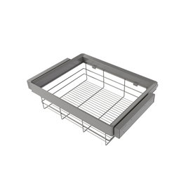 Emuca Kit Quartz Tiroir en Fil Métallique et Rack Ajustable, Finition Titane