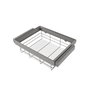 Emuca Kit tiroir en fil métallique et rack ajustable Quartz pour armoires, glissières extension totale et à fermeture douce, Module 70cm, Finition Titane