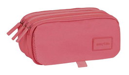 Safta Basic Porte-tout Triple Big Marsala 21,5x10x8 cm - À partir de 3 ans - Matériau Chameleon + Reach