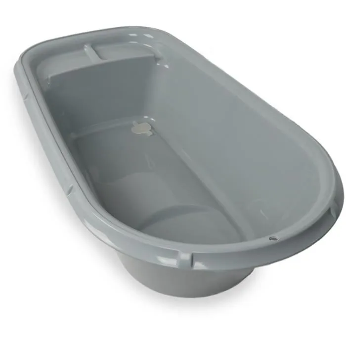 Thermobaby - Baignoire bébé Luxe Gris Charme - Stable et robuste avec bouchon de vidange - Idéale pour baignoire adulte