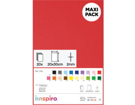 Innspiro Feuilles de mousse EVA rouge 20x30cm 2mm 20u.