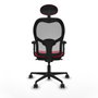 Piqueras y Crespo Chaise de Bureau avec Appui-tête Jorquera 2D036N1 Rouge