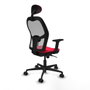Piqueras y Crespo Chaise de Bureau avec Appui-tête Jorquera 2D036N1 Rouge