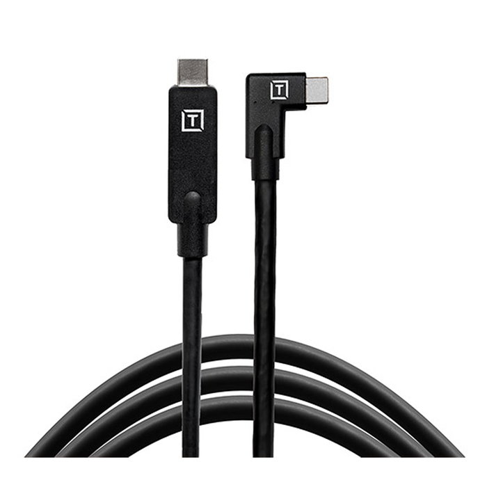 Tether TetherPro USB-C vers USB-C à angle droit noir Tether TetherPro USB-C vers USB-C à angle droit noir