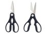 Kinvara Ciseaux de cuisine noir 19.5 x 1.3 x 8.3 cm métal et plastique (Set de 12)