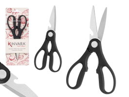 Kinvara Ciseaux de cuisine noir 19.5 x 1.3 x 8.3 cm métal et plastique (Set de 12)