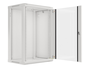 Lanberg Armoire 19 Pouces 18U 600x450 mm Gris avec Porte Vitrée et Ventilateurs