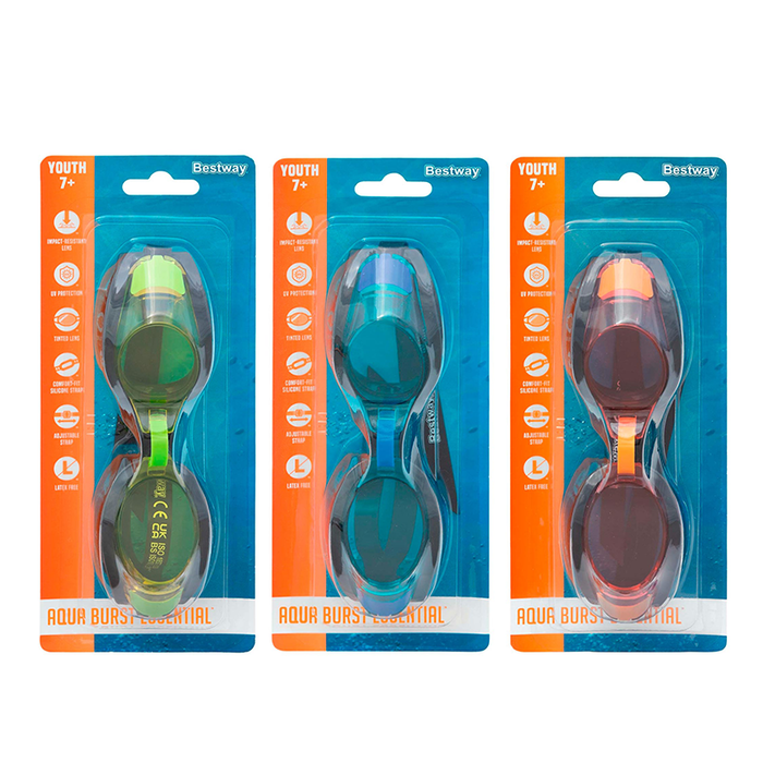 Bestway 21005 Lunettes de Natation Enfant Silicone avec Correa +7 Ans Piscine et Plage