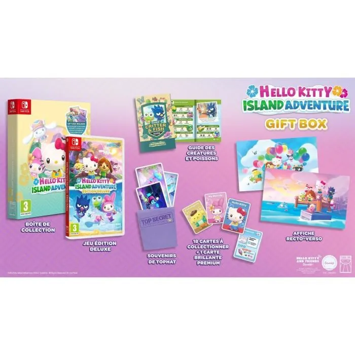 Just For Games Hello Kitty Island Adventure - Jeu Nintendo Switch - Pack cadeau Édition Deluxe avec contenu exclusif