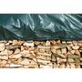 Nature - Bâche de protection pour tas de bois ou autres usages, 2 m x 8 m, 90 g/m², polyéthylène tissé traité UV, vert, avec oeillets, imperméable