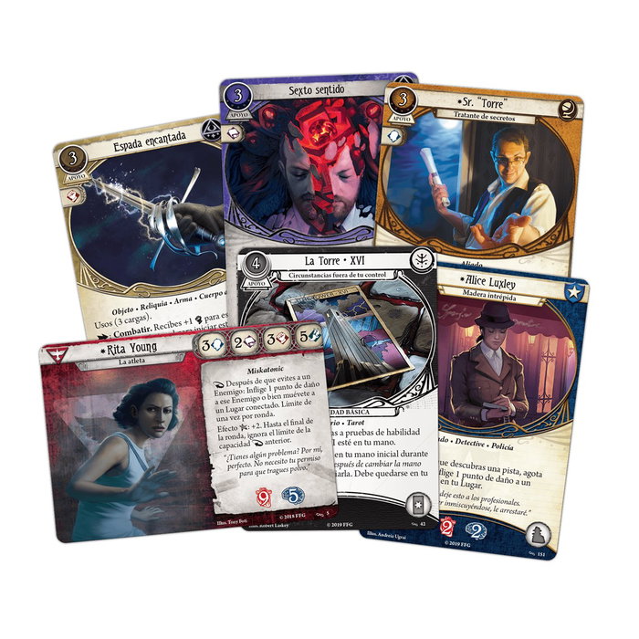 Asmodee Arkham Horror LCG AHC74ES - Le Cercle Brisé Extension Investigateurs - Jeu de Cartes Coopératif en Espagnol