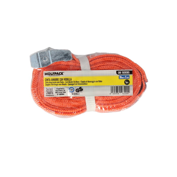 WOLFPACK LINEA PROFESIONAL Sangle d'arrimage avec cliquet 5 m x 38 mm