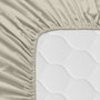 Drap housse HappyFriday BASIC Beige 160 x 200 x 32 cm