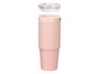 Kinvara Verre double paroi 900 ml 9x23x9 cm Métal Plastique Silicone Beige Rose Vert Assortis (Set de 12)