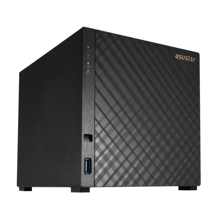 Asustor Serveur NAS AS1204T 4 Baies, Processeur Quad-Core 1 Go DDR4, Port 2.5GbE