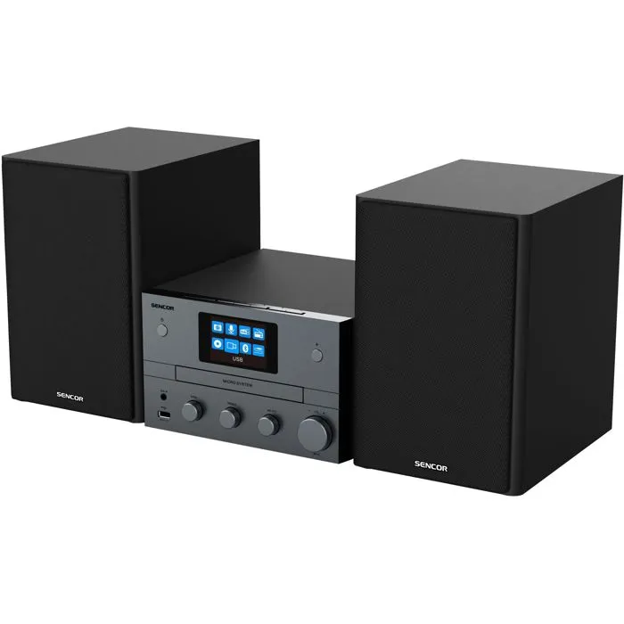 Sencor SMC 5700WDB Micro-chaîne hi-fi 100 W RMS - Gris et noir