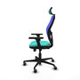 Piqueras Y Crespo Chaise de bureau Jorquera Turquoise et Bleu avec mécanisme Sincro/Traslack