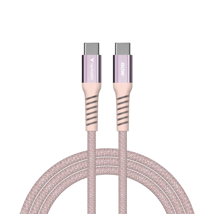 Verbatim Sync & Charge Câble Magnétique USB-C vers USB-C 60W 120cm Rose Verbatim Sync & Charge Câble Magnétique USB-C vers USB-C 60W 120cm Rose