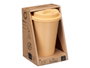 VESSIA Tasse avec couvercle en silicone Beige 360ml (Lot de 12)