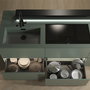 Emuca Tiroir extérieur Vertex avec réglages 3D hauteur 242mm, 60kg, profondeur 500mm, acier, Gris antracite