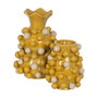 Vase Jaune Blanc Céramique 28,3 x 28,3 x 39,7 cm