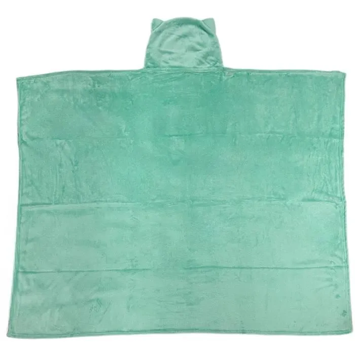 Pokémon Plaid polaire à capuche 3D Bulbizarre - Doudoune cosplay 120 x 150 cm - Ultra doux pour enfant