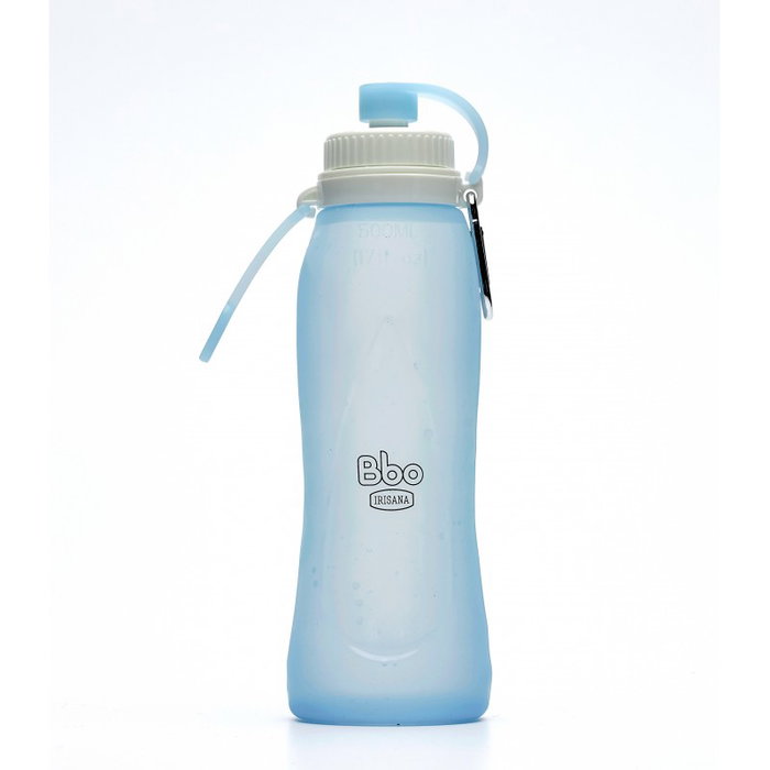 IRISANA Bouteille Pliable en Silicone bleue 500 ml