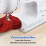 Medion SM 60 - Machine à coudre de 62 W, 24 points + points doubles, 700 tr/min, éclairage LED, Blanc