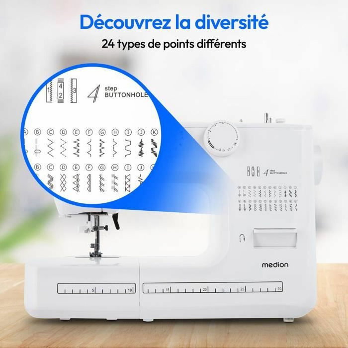 Medion SM 60 Machine à coudre Blanc