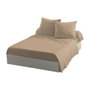 Home Linge Passion Lot de 2 taies d'oreiller carrées 63 x 63 cm - Beige
