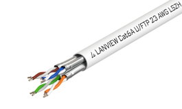 Lanview Câble Cat6a U-FTP 500m 4x2xAWG23 LSZH blanc