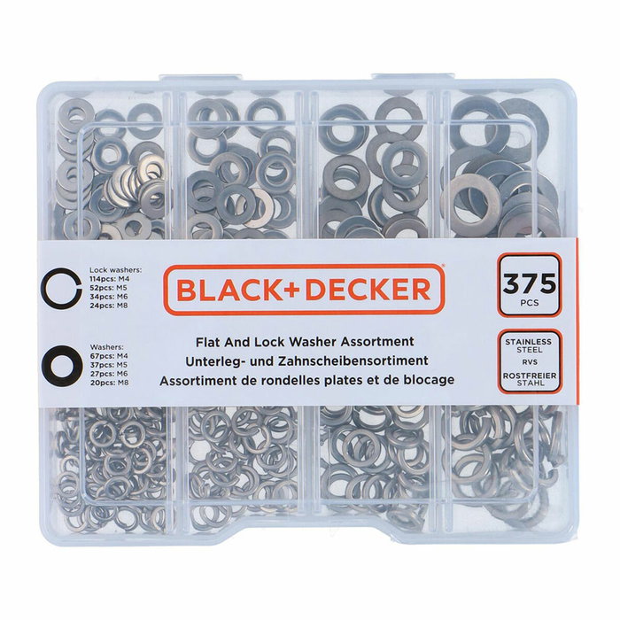 Rondelles Black & Decker Plate De Sécurité 375 Pièces Rondelles Black & Decker Plate De Sécurité 375 Pièces