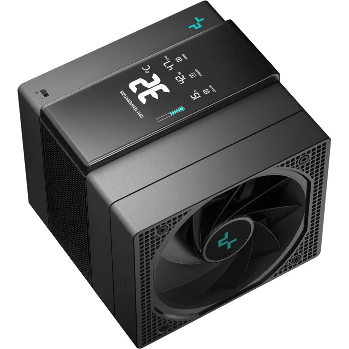 Deepcool Assassin IV VC Vision Noir Ventirad CPU avec Écran Magnétique, 7 Caloducs, TDP 300W, Refroidissement Haut de Gamme - R-ASN4-BKNVMD-G