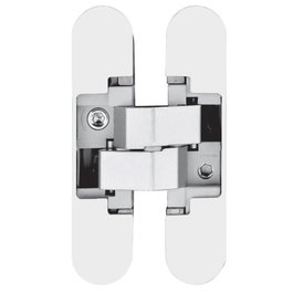 HERRAJES ALK Bisagra invisible WING 110 - Paire de charnières cachées avec ajustement 3D, ouverture 180°, capacité 45kg, 5x60mm, finition blanc mat