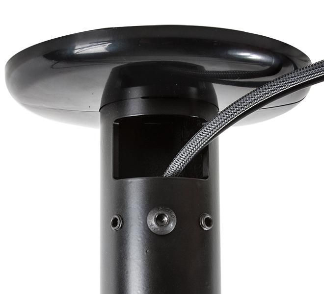 B-Tech BT7822 Support mural ou au plafond lourd 150 kg maximum pour tubes 50 mm, gestion des câbles, noir
