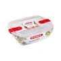 Pyrex Lot de 3 boîtes de conservation rectangulaires Cook & Heat de 1,1 L avec couvercles micro-ondes
