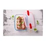 Pyrex Lot de 3 boîtes de conservation rectangulaires Cook & Heat de 1,1 L avec couvercles micro-ondes