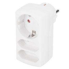 GSC Evolution Adaptateur multiprise triple sortie en ligne Blanc