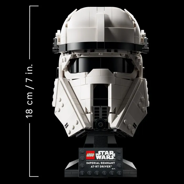 LEGO Star Wars 75458 Casque de Pilote d'AT-RT des Vestiges de l'Empire - Set de Construction Adulte 18cm