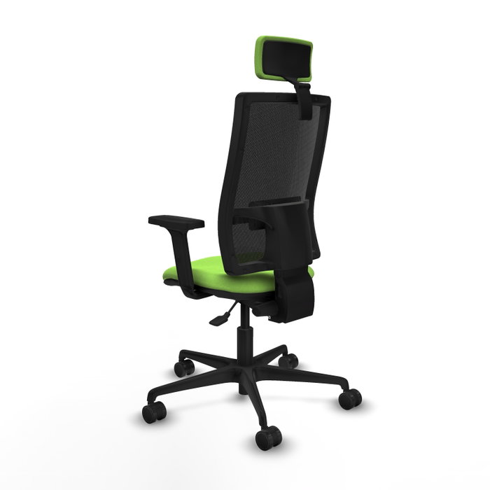 Piqueras y Crespo Bormate Chaise de bureau Pistacho et Noir avec mécanisme Asincro et Appuie-tête 2D Piqueras y Crespo Bormate Chaise de bureau Pistacho et Noir avec mécanisme Asincro et Appuie-tête 2D