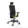Piqueras y Crespo Bormate Chaise de bureau Pistacho et Noir avec mécanisme Asincro et Appuie-tête 2D